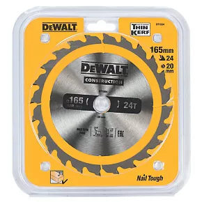 DeWalt Wood Construction Circular Saw Blade 165 x 20mm 24T 4 DeWalt Wood Construction Circular Saw Blade 165 x 20mm 24T - Image 2