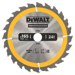 DeWalt Wood Construction Circular Saw Blade 165 x 20mm 24T