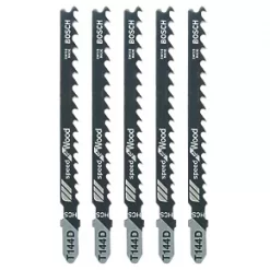 Bosch T144D Wood Jigsaw Blades 100mm 5 Pack