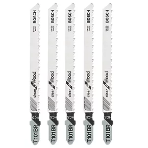 Bosch T101BR Softwood & Plywood Jigsaw Blades 100mm 5 Pack 3 Bosch T101BR Softwood & Plywood Jigsaw Blades 100mm 5 Pack