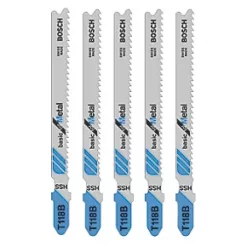 Bosch T118B Sheet Steel Jigsaw Blades 92mm 5 Pack