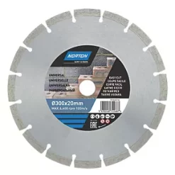 Norton Multi-Material Segmented Diamond Cutting Blade 300 x 20mm