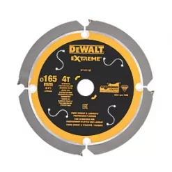 DeWalt EXTREME Fibre Cement Diamond Tooth Circular Saw Blade 165 x 20mm 4T