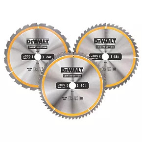 DeWalt Wood Circular Saw Blades 305 x 30mm 24/48/60T 3 Pack 3 DeWalt Wood Circular Saw Blades 305 x 30mm 24/48/60T 3 Pack