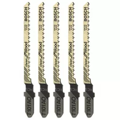 Bosch T101AO Softwood & Plywood Jigsaw Blades 83mm 5 Pack