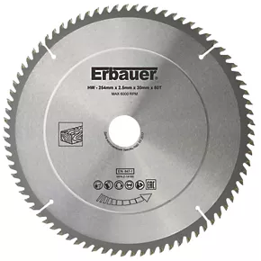 Erbauer Wood TCT Saw Blade 254 x 30mm 80T 3 Erbauer Wood TCT Saw Blade 254 x 30mm 80T
