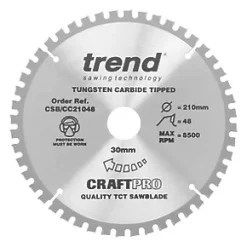 Trend CraftPo CSB/CC21048 Wood Crosscut Saw Blade 210 x 30mm 48T