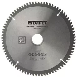 Erbauer Aluminium TCT Saw Blade 216 x 30mm 80T