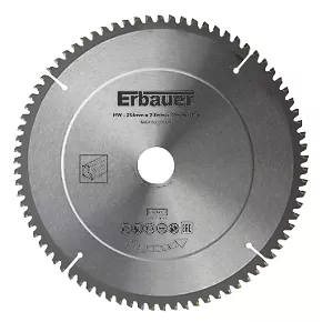 Erbauer Aluminium TCT Saw Blade 254 x 30mm 80T 3 Erbauer Aluminium TCT Saw Blade 254 x 30mm 80T