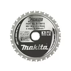 Makita Metal TCT Circular Saw Blade 136 x 20mm 30T