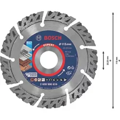 Bosch Expert Masonry Diamond Cutting Disc 115 x 22.23mm -Cutting & Blades Shop 682RR A2