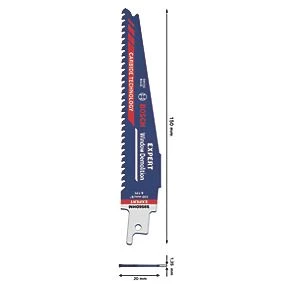 Bosch Expert S956DHM Multi-Material Carbide Reciprocating Saw Blade 150mm 5 Bosch Expert S956DHM Multi-Material Carbide Reciprocating Saw Blade 150mm - Image 3