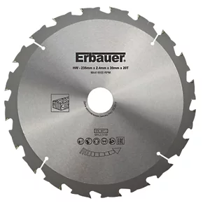 Erbauer Wood TCT Saw Blade 235 x 30mm 20T 3 Erbauer Wood TCT Saw Blade 235 x 30mm 20T