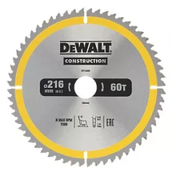 DeWalt Wood TCT Saw Blade 216 x 30mm 60T