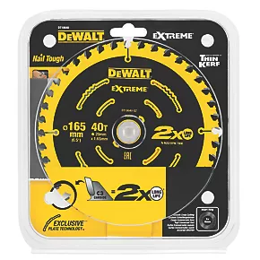 DeWalt Wood Extreme 2nd Fix Circular Saw Blade 165 x 20mm 40T 7 DeWalt Wood Extreme 2nd Fix Circular Saw Blade 165 x 20mm 40T - Image 5