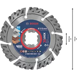 Bosch Expert X-Lock Masonry Diamond Cutting Disc 115mm 9 Bosch Expert X-Lock Masonry Diamond Cutting Disc 115mm -Cutting & Blades Shop 815RT A3