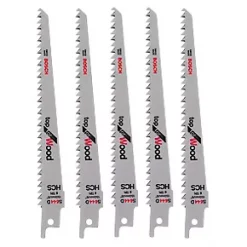 Bosch S644D Construction Wood Reciprocating Saw Blades 150mm 5 Pack