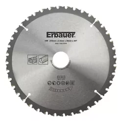 Erbauer Aluminium TCT Saw Blade 216 x 30mm 40T
