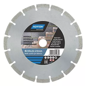 Norton Multi-Material Segmented Diamond Cutting Blade 230 x 22.23mm 3 Norton Multi-Material Segmented Diamond Cutting Blade 230 x 22.23mm
