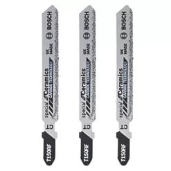 Bosch T150RF Tungsten Carbide Multi-Material Jigsaw Blades 83mm 3 Pack